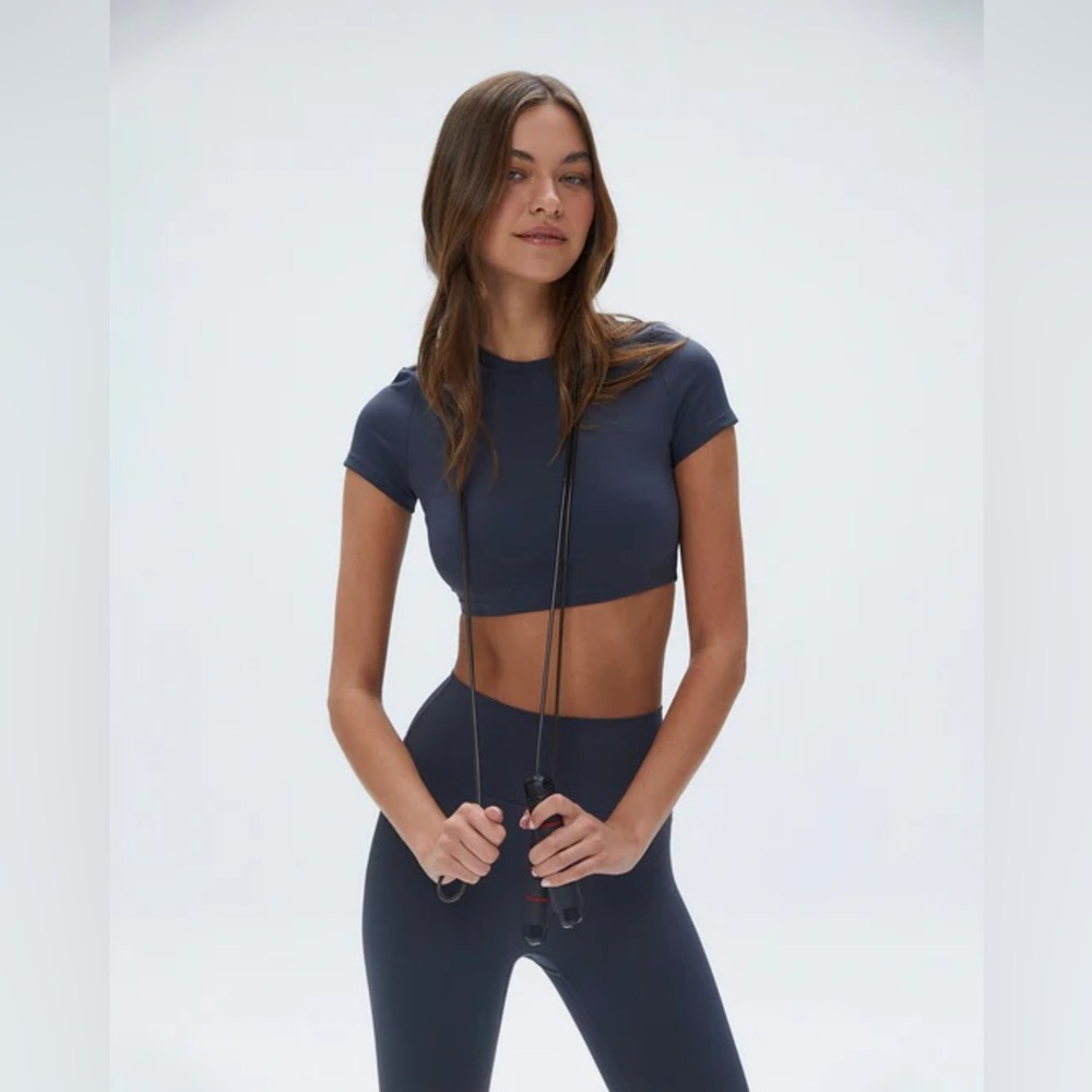 ADANOLA • Short Sleeve Crop Top